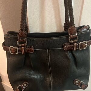 Brighton Black and Brown Shoulder Bag